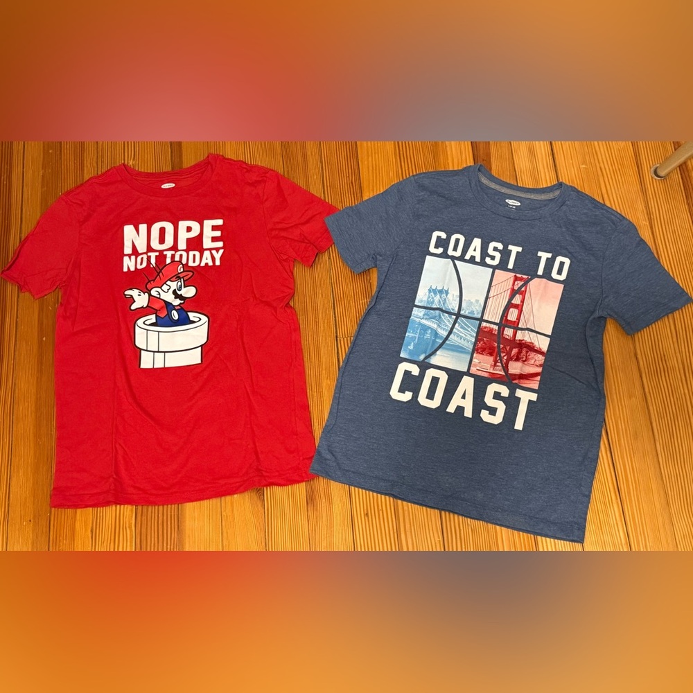 5 Old Navy Boys Size L short sleeved tees - Picture 2 of 5